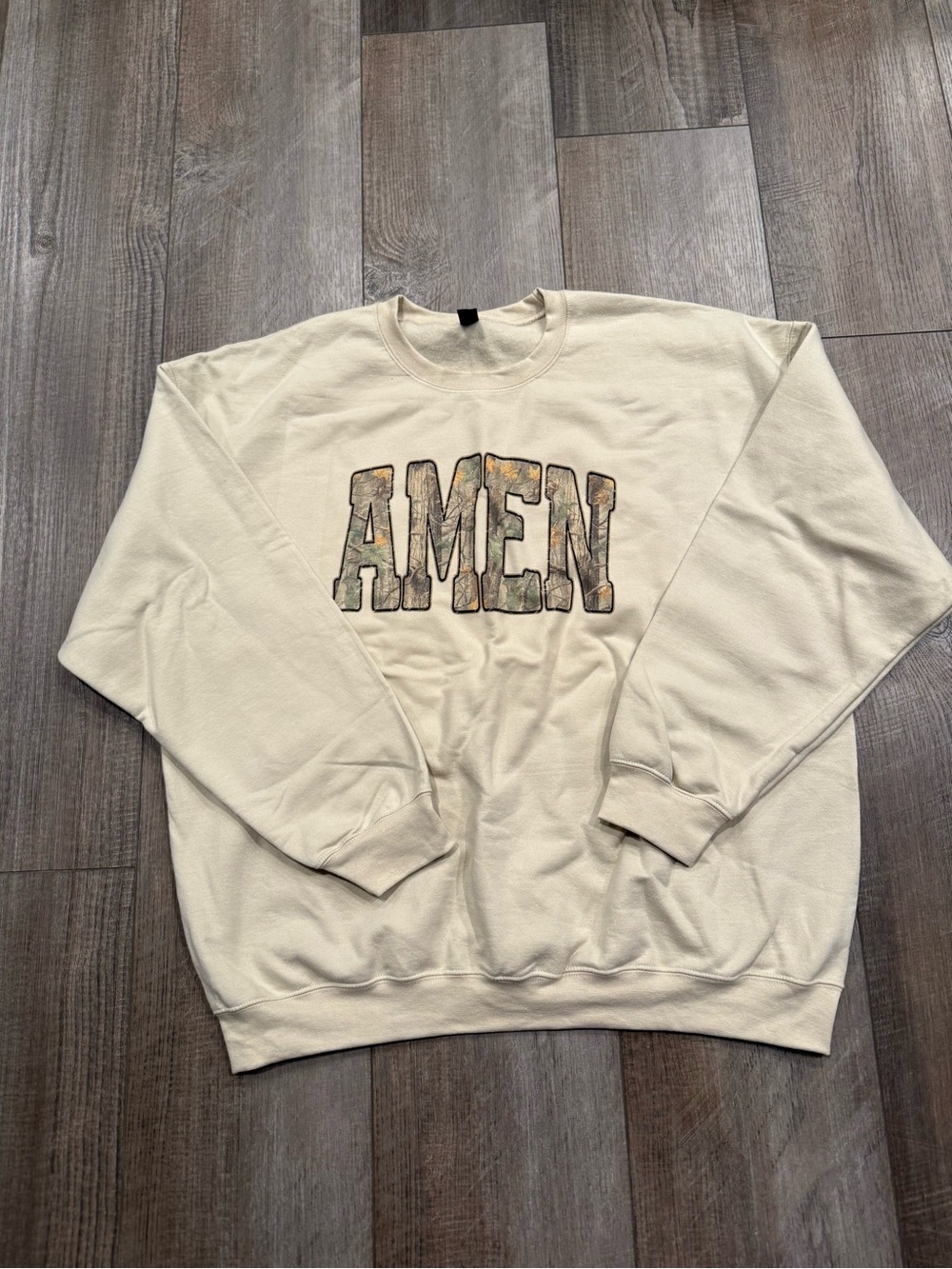 NWOT Camo Amen crewneck